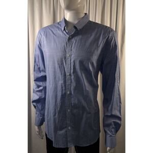 Calvin Klein 100% Cotton Roll Tab Sleeves Geo Print Shirt, Blue, Sz: XL, 77-21